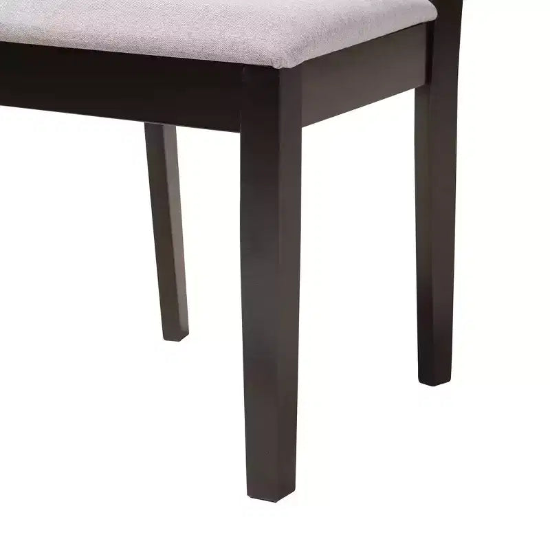 Ensemble de salle à manger moderne Baxton Studio Olympia en tissu et bois