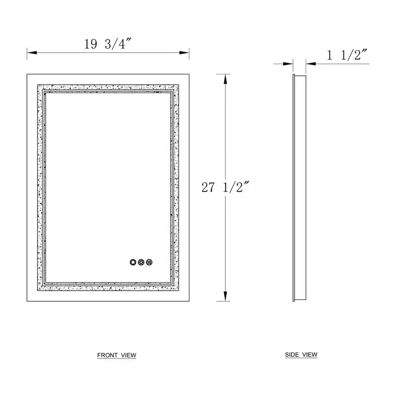 Miroir de courtoisie de salle de bain LED dimmable, sans cadre, rectangulaire, antibuée et à changement de couleur, C Cattleya