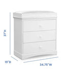Commode 3 tiroirs Delta Children Skylar avec plan à langer et tiroirs à verrouillage