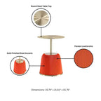 Manhattan Comfort Lot de 2 tables d'appoint rembourrées en similicuir moderne Anderson