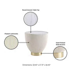 Manhattan Comfort Lot de 2 tables d'appoint rembourrées en similicuir moderne Anderson