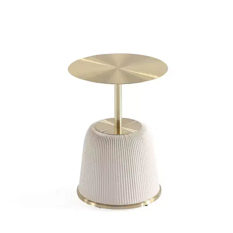Manhattan Comfort Lot de 2 tables d'appoint rembourrées en similicuir moderne Anderson