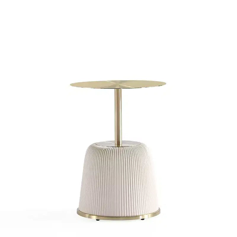 Manhattan Comfort Lot de 2 tables d'appoint rembourrées en similicuir moderne Anderson