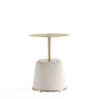 Manhattan Comfort Lot de 2 tables d'appoint rembourrées en similicuir moderne Anderson