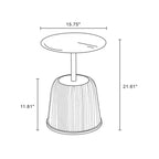 Manhattan Comfort Lot de 2 tables d'appoint rembourrées en similicuir moderne Anderson
