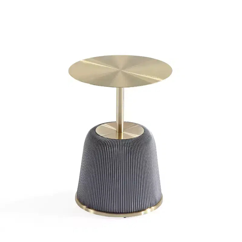 Manhattan Comfort Lot de 2 tables d'appoint rembourrées en similicuir moderne Anderson