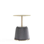 Manhattan Comfort Lot de 2 tables d'appoint rembourrées en similicuir moderne Anderson