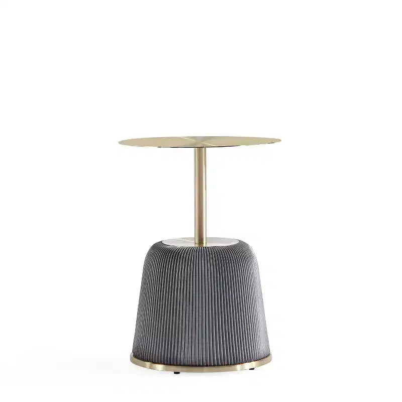 Manhattan Comfort Lot de 2 tables d'appoint rembourrées en similicuir moderne Anderson