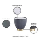 Manhattan Comfort Lot de 2 tables d'appoint rembourrées en similicuir moderne Anderson