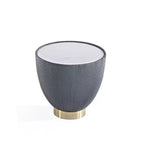 Manhattan Comfort Lot de 2 tables d'appoint rembourrées en similicuir moderne Anderson