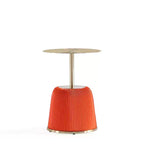 Manhattan Comfort Lot de 2 tables d'appoint rembourrées en similicuir moderne Anderson