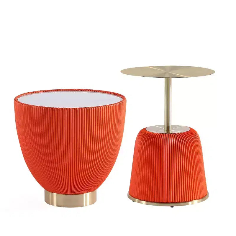 Manhattan Comfort 2pc Anderson Modern Leatherette Upholstered End Table Set
