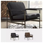 Chaise d'appoint contemporaine Puckman noire de Signature Design by Ashley