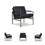 Chaise d'appoint contemporaine Puckman noire de Signature Design by Ashley