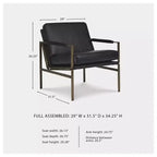 Chaise d'appoint contemporaine Puckman noire de Signature Design by Ashley