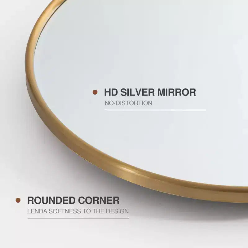 Dovelina Ensemble de 2 Miroirs de Salle de Bain Ovales Pivotants à Cadre Métallique