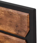 Cadre de lit VECELO avec tête de lit en bois, lit plateforme robuste