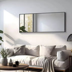 Dovelina Miroir mural rectangulaire en métal pleine longueur Grand miroir mural