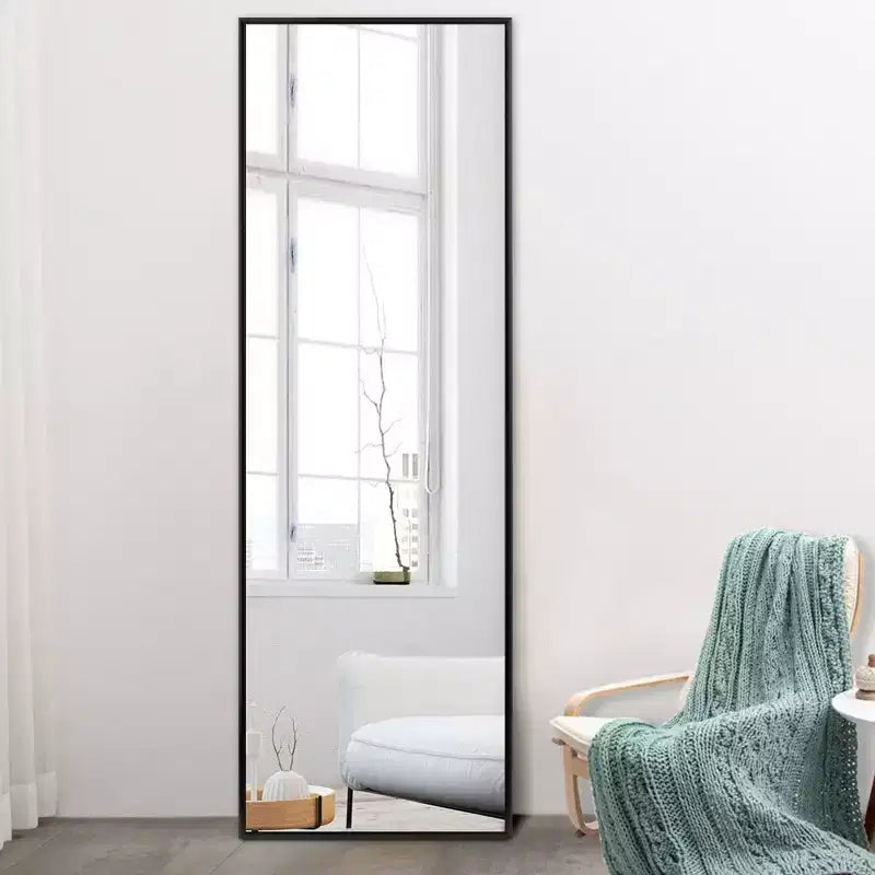 Dovelina Miroir mural rectangulaire en métal pleine longueur Grand miroir mural