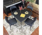 SUGIFT Lot de 4 chaises pliantes, noires
