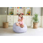 Creative QT Stuff n Sit XL 38 Housse de rangement pour animaux en peluche, idéale comme organiseur de chambre ou chaise, Pissenlit gris