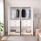 Manhattan Comfort Lot de 2 Armoires Penderies Lee à 2 Portes