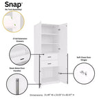 Manhattan Comfort Armoire modulable 2 pièces Lee 4 portes et 8 étagères