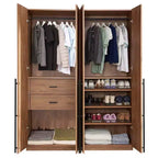 Manhattan Comfort Armoire modulable 2 pièces Lee 4 portes et 8 étagères