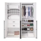 Manhattan Comfort Armoire modulable 2 pièces Lee 4 portes et 8 étagères