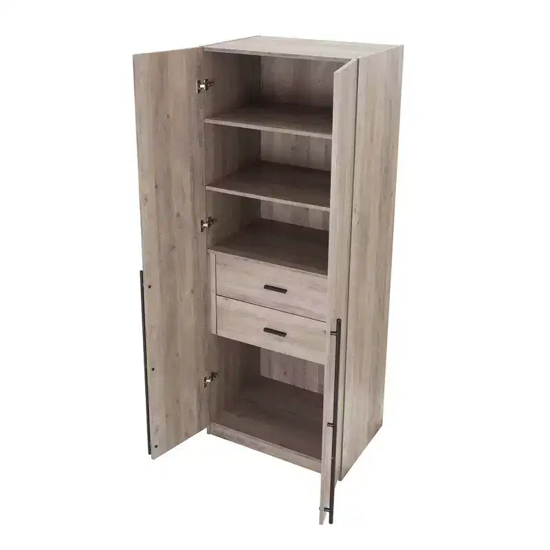 Manhattan Comfort Armoire modulable 2 pièces Lee 4 portes et 8 étagères
