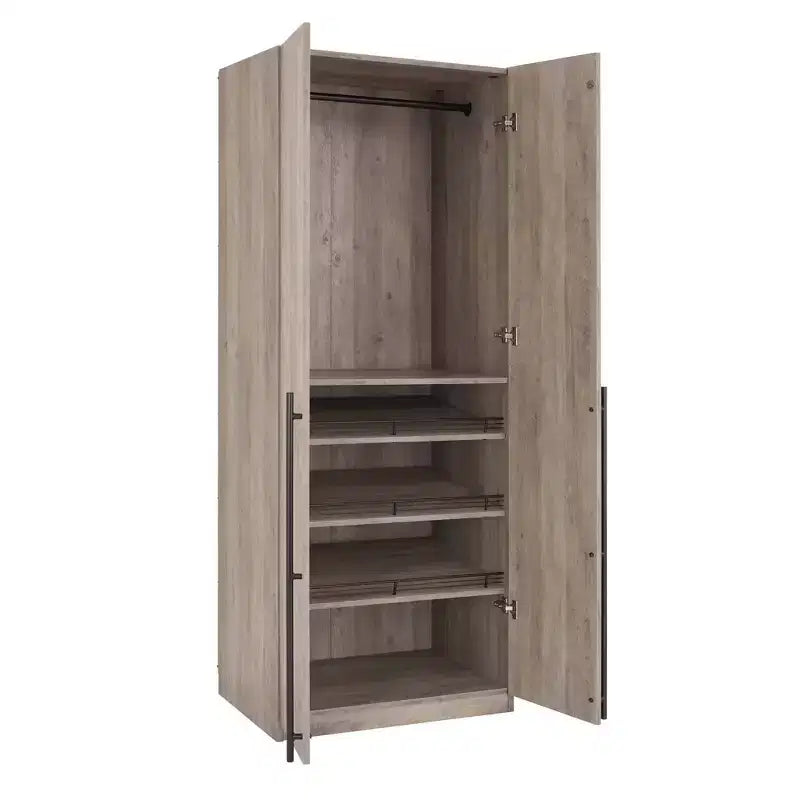 Manhattan Comfort Armoire modulable 2 pièces Lee 4 portes et 8 étagères