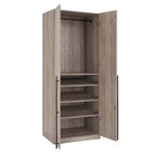 Manhattan Comfort Armoire modulable 2 pièces Lee 4 portes et 8 étagères