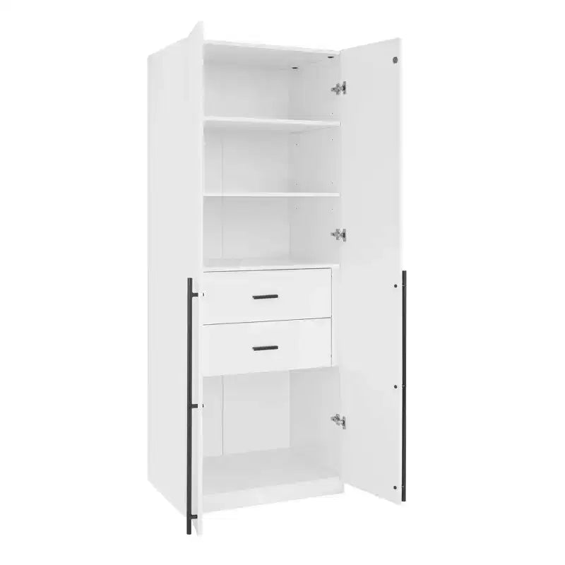 Manhattan Comfort Armoire modulable 2 pièces Lee 4 portes et 8 étagères