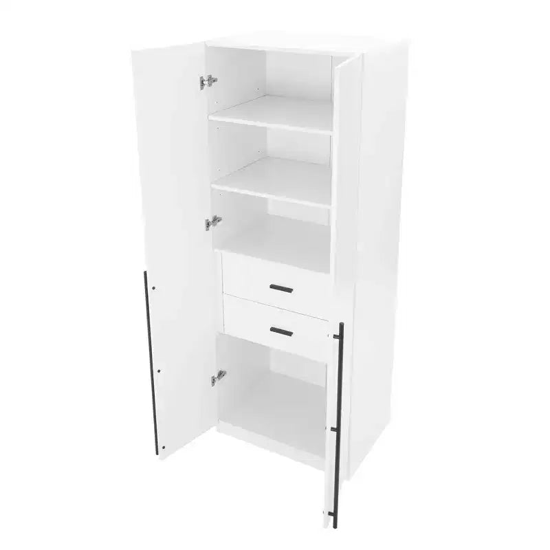 Manhattan Comfort Armoire modulable 2 pièces Lee 4 portes et 8 étagères
