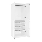 Manhattan Comfort Armoire modulable 2 pièces Lee 4 portes et 8 étagères