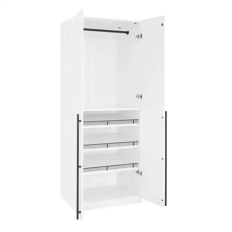 Manhattan Comfort Armoire modulable 2 pièces Lee 4 portes et 8 étagères