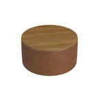 Pouf de rangement à plateau en bois - HomePop