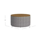 Pouf de rangement à plateau en bois - HomePop