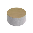 Pouf de rangement à plateau en bois - HomePop