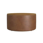 Pouf de rangement à plateau en bois - HomePop