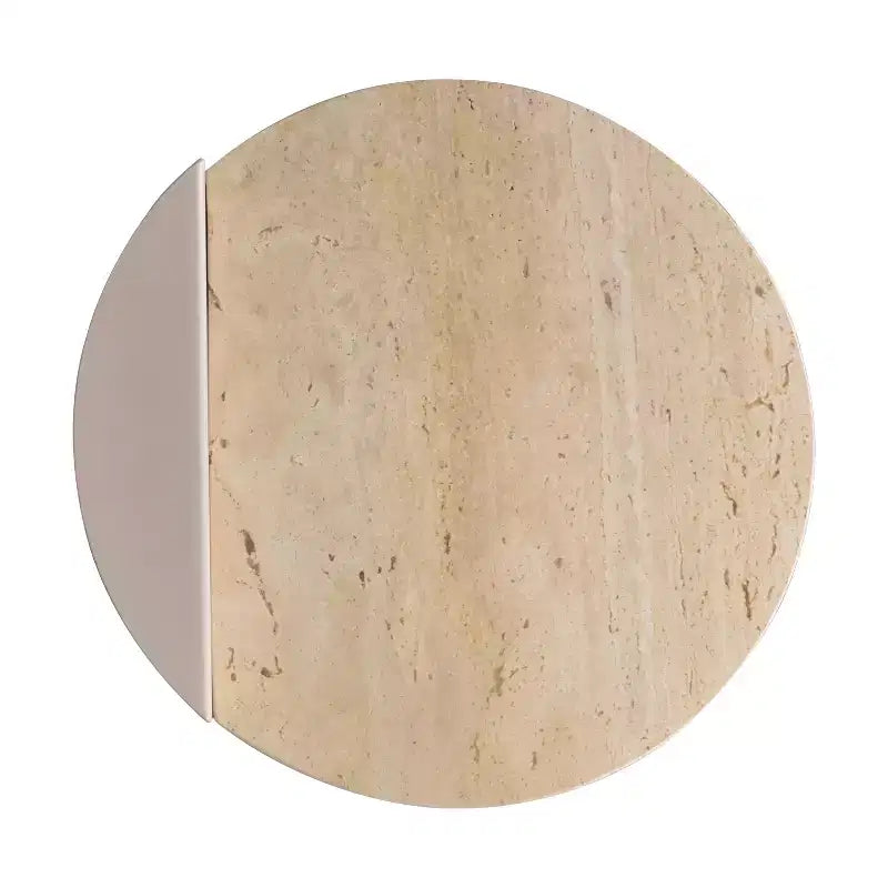 JONATHAN Y Evelyn 20 Table d'appoint contemporaine en marbre naturel et métal, faite à la main, en forme de C