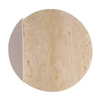 JONATHAN Y Evelyn 20 Table d'appoint contemporaine en marbre naturel et métal, faite à la main, en forme de C