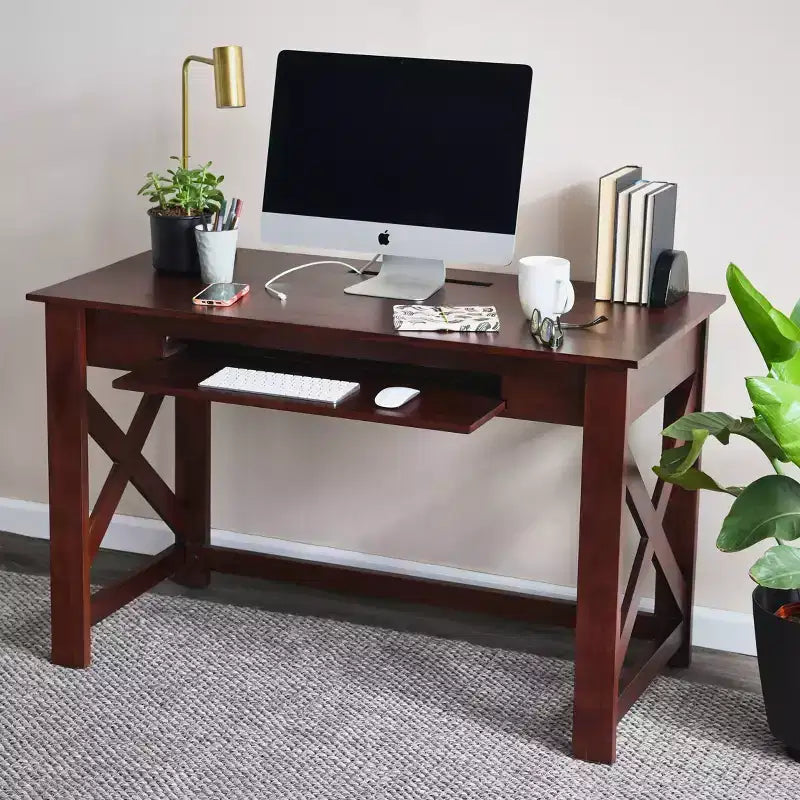 Bureau en bois massif Rainier Rustic Farmhouse de Storied Home