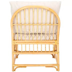 Fauteuil d'appoint Reiley avec coussin - ACH6524 - Blanc/Naturel - Safavieh