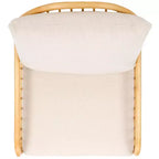 Fauteuil d'appoint Reiley avec coussin - ACH6524 - Blanc/Naturel - Safavieh