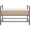 Rhonwen Storage Bench - BCH9300 - Sand/Black - Safavieh