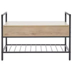 Banc de rangement Rhonwen - BCH9300 - Sable/Noir - Safavieh