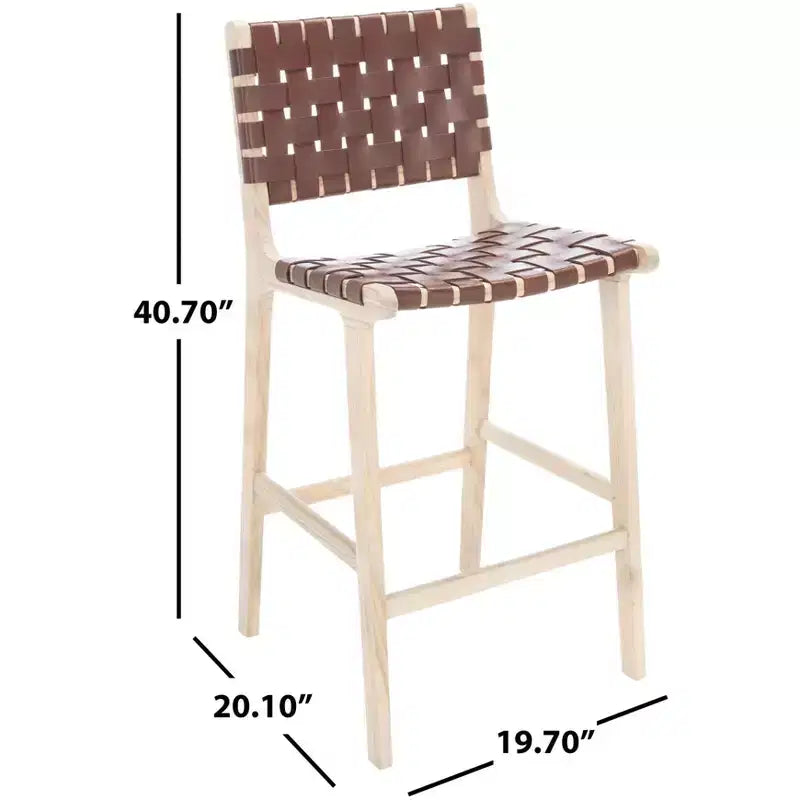 Tabouret de comptoir en cuir Adah - BST1015 - Safavieh
