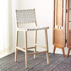 Tabouret de comptoir en cuir Adah - BST1015 - Safavieh
