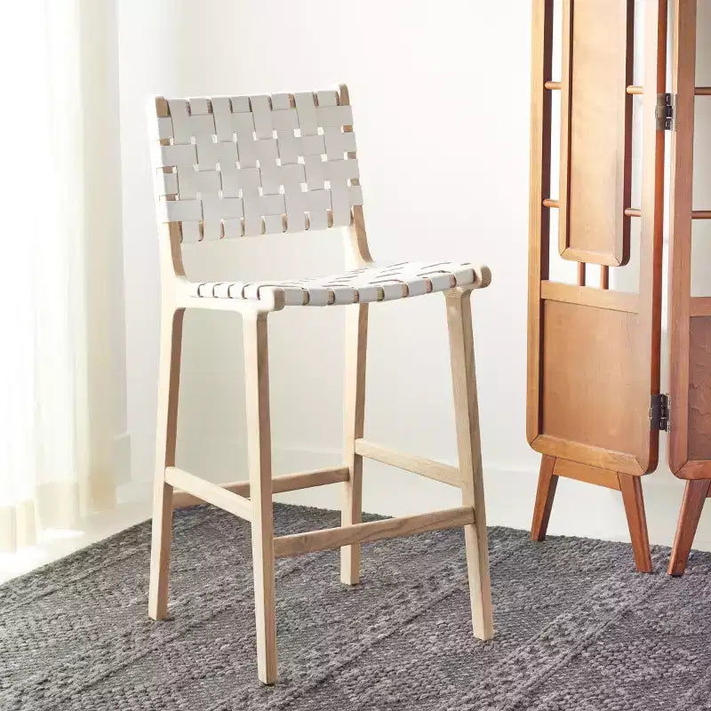 Tabouret de comptoir en cuir Adah - BST1015 - Safavieh